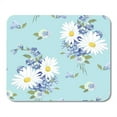 thumbnail image 1 of White Floral Watercolor Flowers Blue Abstract Creative Draw Garden Graphic Mousepad Mouse Pad Mouse Mat 9x10 inch, 1 of 3