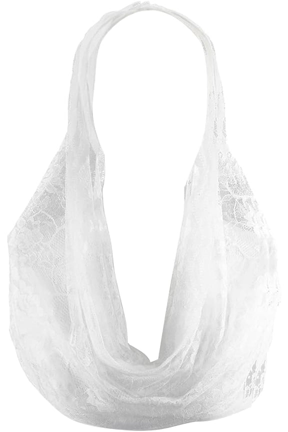White Floral Wedding Veil Mesh Tulle Thin Head Covering Wrap Vintage Latin Mass Mantilla Cathedral Embroidered Flower Pattern Fringe Shawls Scarves Veils for Women Bridal Bridesmaid Church
