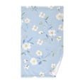 thumbnail image 1 of White Flower Bath Towel 100% Cotton Soft Thick High Absorbency Hand Face Towel Single Pack 16x28in, 1 of 7