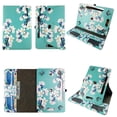 thumbnail image 1 of White Flower Blue tablet case 10 inch for Digiland 10.1 10 inch android tablet cases 360 rotating slim folio stand protector pu leather cover travel e-reader cash slots, 1 of 6