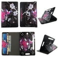 thumbnail image 1 of White Flower Butterfly  tablet case 7 inch for RCA Voyager 2 7" 7inch android tablet cases 360 rotating slim folio stand protector pu leather cover travel e-reader cash slots, 1 of 2