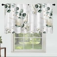 thumbnail image 1 of White Flower Curtains 27Inches Wide 36 Inches Length 2 Panels Beautiful White Floral Rod Pocket Window Curtain Plant Printed Curtains for Kitchen Bathroom, 1 of 6