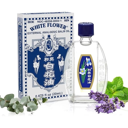 White Flower External Analgesic Balm Oil Pain Relief Oil 20ml/ 0.676fl Oz, Authentic US Import (1 Pack)