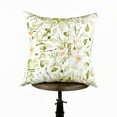 thumbnail image 1 of White Flower Green Leaves Spring Pattern | Spring Décor | Easter Decorative Pillow | Farmhouse Décor | Hand-Made Throw Pillow | UniikPillows, 1 of 5