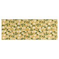 thumbnail image 1 of White Flower Leaves Yellow Pattern Kitchen Rug Mat,Kitchen Runner Rugs Non Skid Washable,Decorative Kitchen Floor Mats for Kitchen,Sink,Laundry,17"X47", 1 of 5