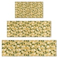 thumbnail image 1 of White Flower Leaves Yellow Pattern Kitchen Rugs Sets Of 3,Kitchen Runner Rugs Non Skid Washable,Decorative Kitchen Floor Mats for Kitchen,Sink,Laundry,17"x30"+ 17"x47" + 17"x59", 1 of 6