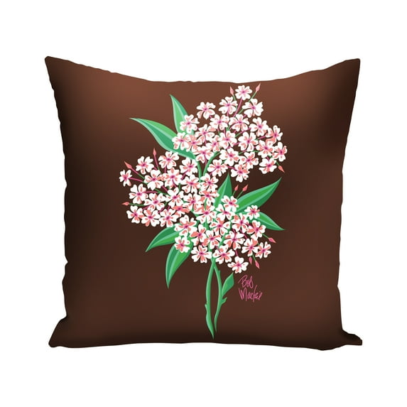 White Flowers 20"x20" Indoor-Outdoor Decorative Throw Pillow
