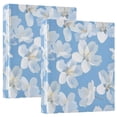 thumbnail image 1 of White Flowers Hardcover 3 Ring Binder 1.5” Round Rings Binder Organizer Letter Size Paper Pockets School Office Supplies, 1 of 9