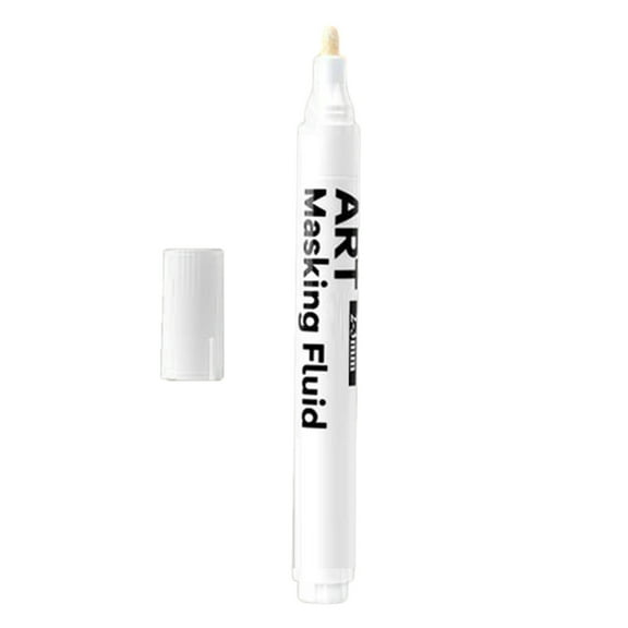 White Fluid Marker Pen for Watercolor Painting Quick Drying 0.7mm Fine Tip 3.0mm Broad Tip Acrylics White Marker