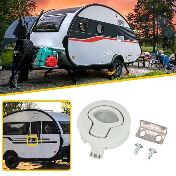 White Flush Pull Latch For Boat Deck Hatch Non Deformation Wear Resistant Fangkenuo