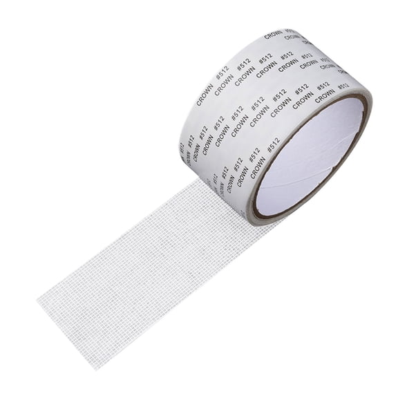 White Fly Screen Repair Tape, 2 Rolls Fiber Mesh Design Mosquito Screen Patch Door Curtain Repair Adhesive Window Net Repair for Home, Window Screens, Door Curtains, Mosquito Nets, Outdoor Use