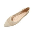 thumbnail image 1 of White Flying Woven Mesh Pointed Toe Flat Shoes With Closed Toe One-Foot Shallow Mouth For Women Spring And Summer Fashion Mesh Comfortable And Lightweight, 1 of 9