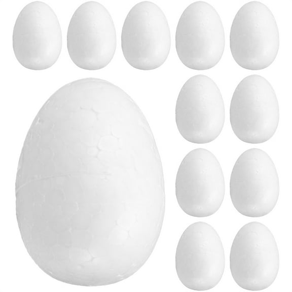 White Foam Egg,Easter DIY Painting Eggs,Handmade Fake Eggs,Smooth Solid Eggs,Craft Making Eggs,for Easter Halloween School Home Art Projects 20 Pack 2.7Inch