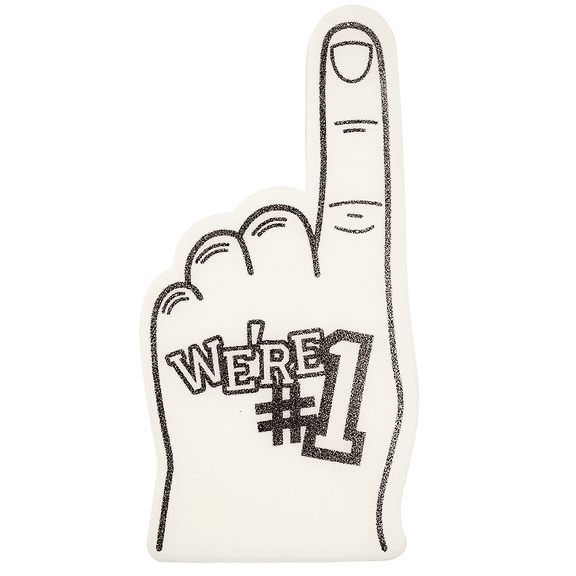 White Foam Finger We're #1 Giant Hand Sports VMAs Costume Prop Miley Cyrus