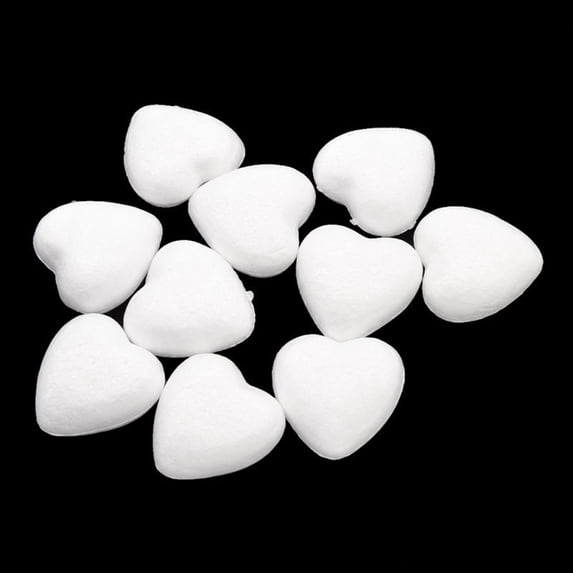 White Foam Polystyrene Modelling DIY Craft Heart Shape Party Decor