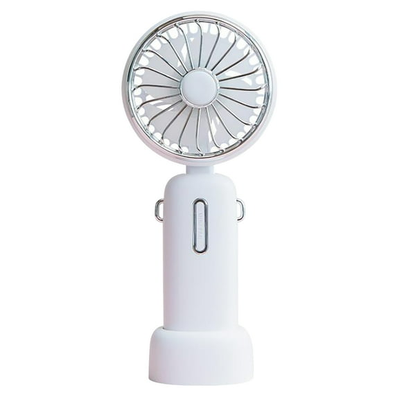 White Foldable Neck Fan, Usb Rechargeable, 3-Speed, Portable Folding ...