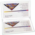 White Folding Business Card Holders 100 Pack Polypropylene Plastic ...