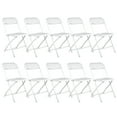 thumbnail image 1 of White Folding Chair (Steel-Poly Chair) Samson Series Heavy Duty | 2 Year Warranty by Chivari (10-Pack), 1 of 9