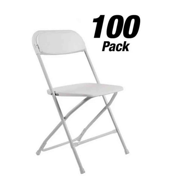 Plastic Folding Chair Bundle (Steel-Poly Chair), 100 Chair Bundle by Chivari