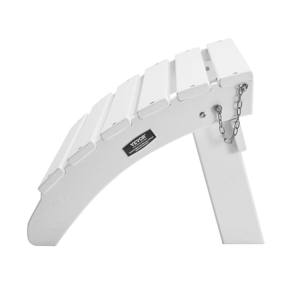 White Folding Ottoman for Adirondack Chair,17.7x19.7x13.8 " Weatherproof Plastic Footrest,Perfect for Outdoor Porch,Patio,Poolside,and Backyard Use.