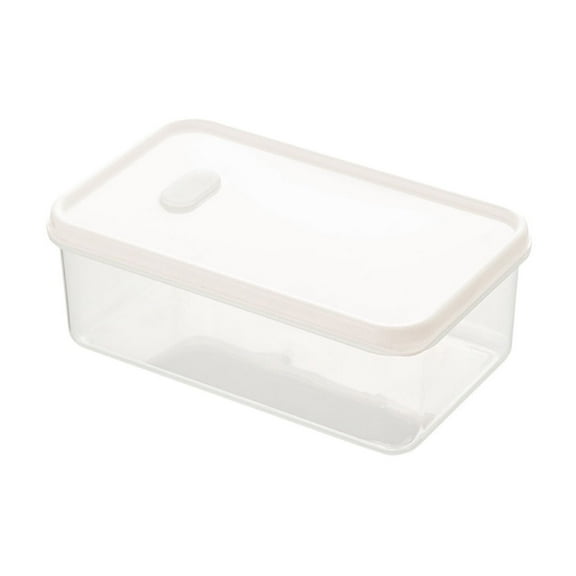 White Food Storage Container Airtight Kitchen Pantry Organizer Bento Box With Lid White 9X5X3 Inch