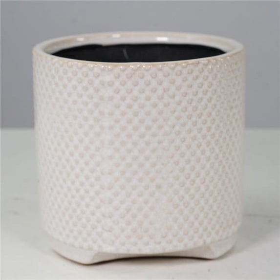 White Footed Dotted Texture Planter