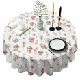 thumbnail image 1 of White Forest Fairy Pattern Round Tablecloth 60"x60",Wrinkle Wipeable Table Cloth for Kitchen Dining Room Picnic Patio Party, 1 of 6