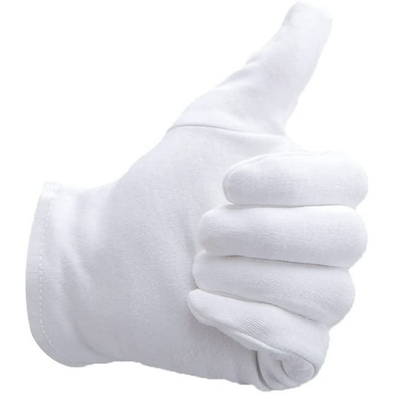 White Formal Gloves Tuxedo Honor Guard Parade Santa Men Inspection Mittens - Size S M L XL
