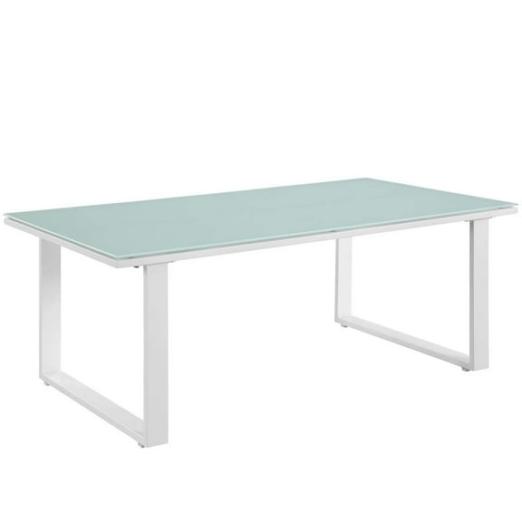 Modway Fortuna Outdoor Patio Coffee Table in White