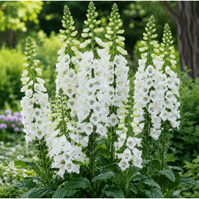 White Foxglove Live Plant in 3 Inch Pot, Flowering Perennial for Cottage Gardens, Borders and Containers