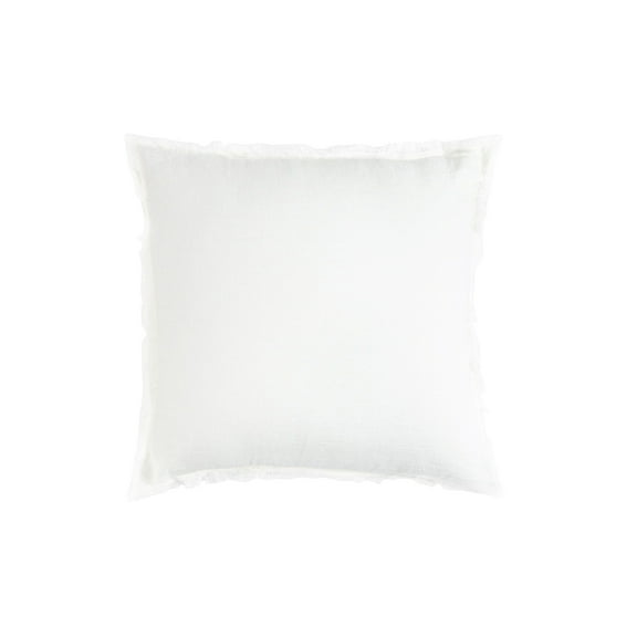 Bright White Fringe So Soft Linen Pillows 20x20 Pillow Cover Only