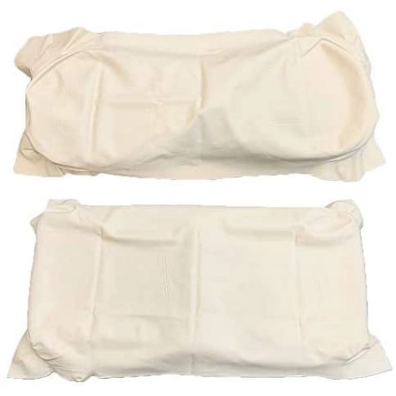 White Front Seat Cover Set for Club Car DS 2000.5-Up Golf Cart (Complete Set, White)