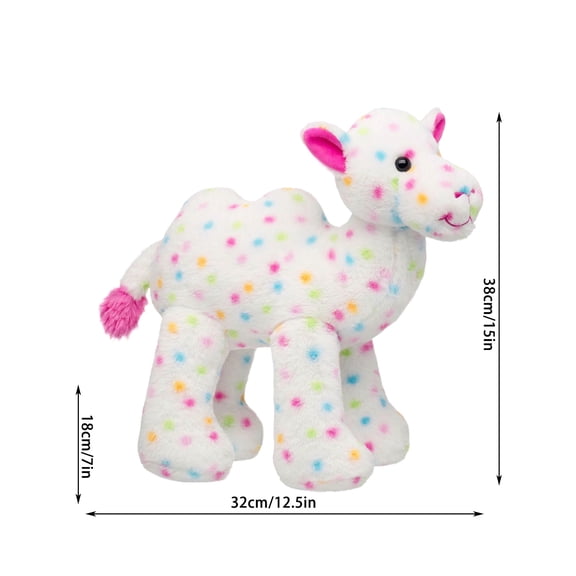 White Frosted Animal Cookie Camel Plush Doll Camel Plush 15 Inch Super Soft Camel Stuffed Toy Collectible Toys for Fan