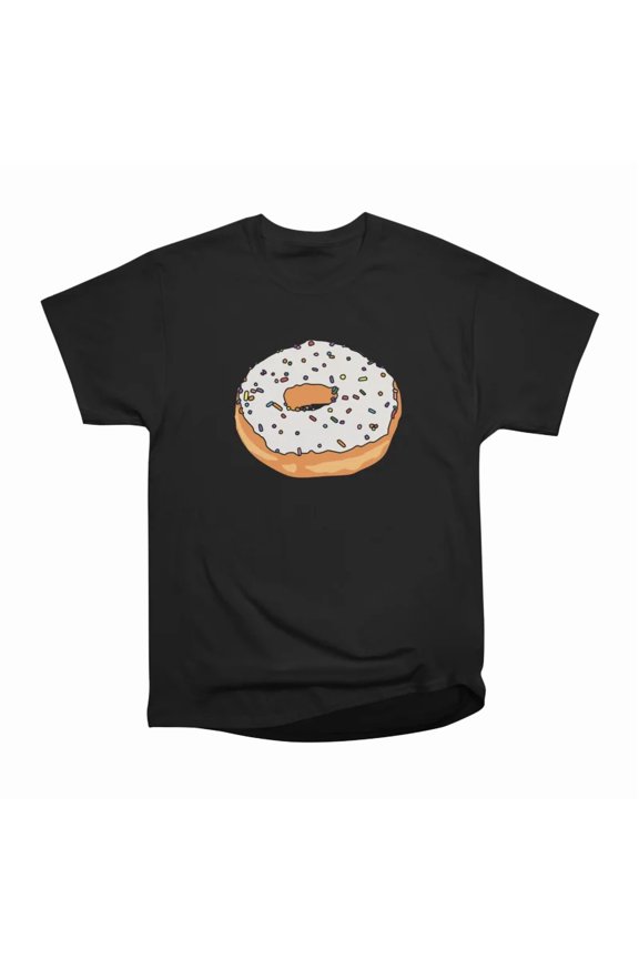 White Frosted Donut T-Shirt Tee Gift For Him Merch For Her Apparel For Friend
