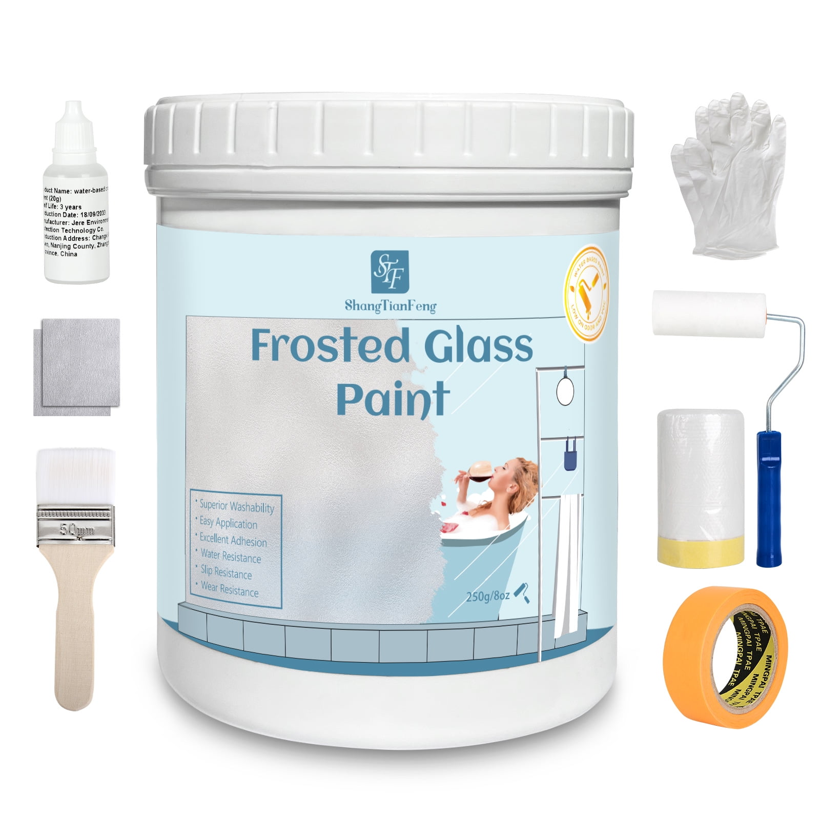 White Frosted Glass Paint for Windows Privacy Paint UV Resistant Than ...