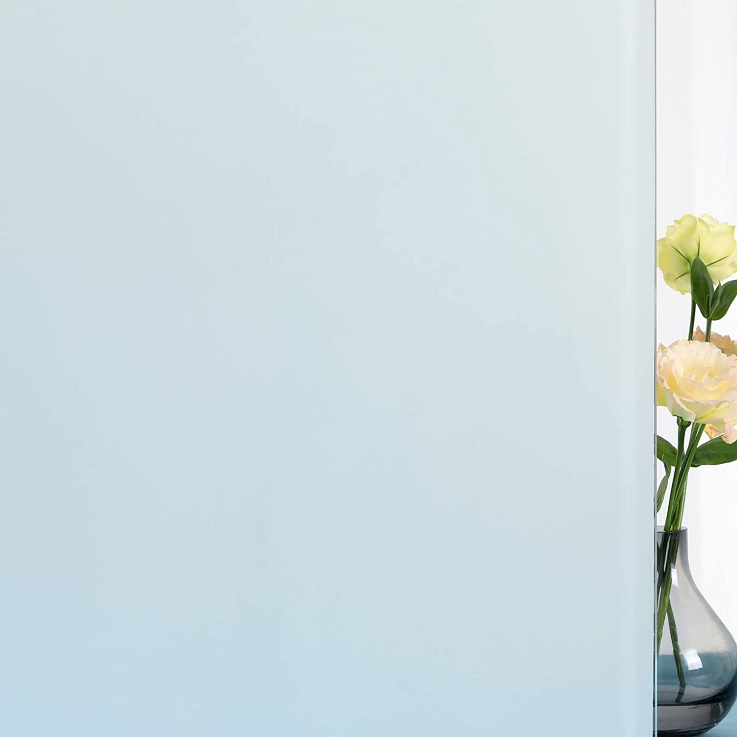 White Frosted Privacy Window Film High Privacy Protection, No Glue