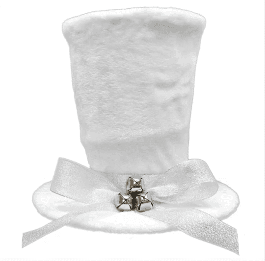 White Fur Top Hat Tree Topper Christmas Tree Trimming Home Decoration