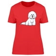 thumbnail image 1 of White Furry Bichon Frise Dog T-Shirt Women -Image by Shutterstock, Female Small, 1 of 2