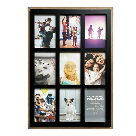 Studio Decor White Gallery Frames with Mat - Fits 8" x 8" Photos (12" x 12" Unmatted), Glass Front, Square Wall Frame with Hanging Hardware, Plastic Frame for Home or Office, 6 Packs