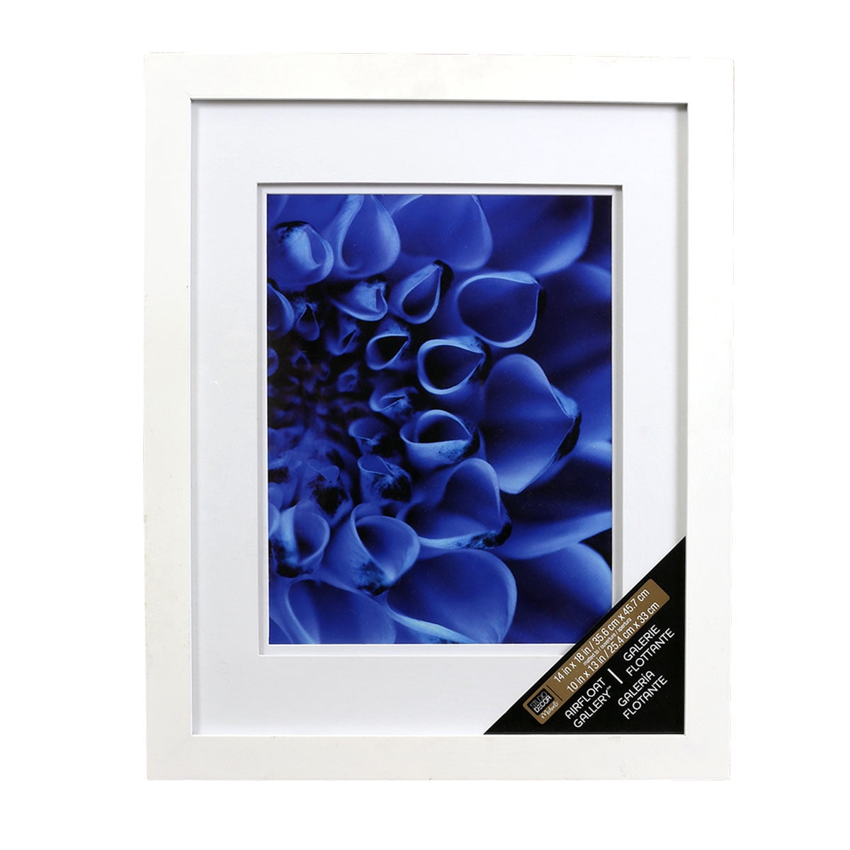 White MDF Gallery Wall Frame with Double Mat, 14" x 18"