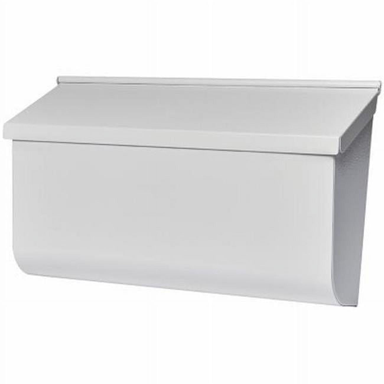 White Powder-Coated Steel Medium Wall-Mount Mailbox