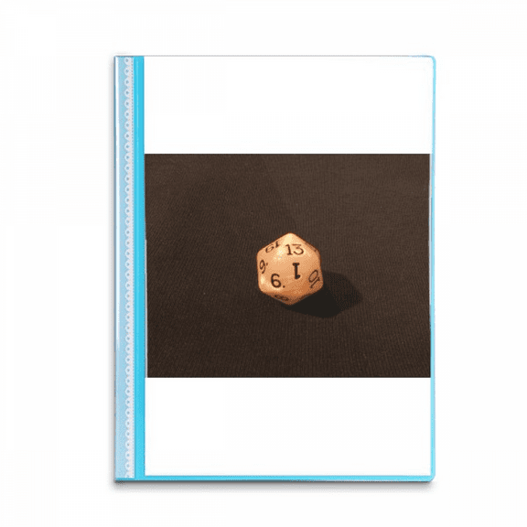 White Gambling Dice Photo Book Sheet Protectors Portfolio Binder Folder