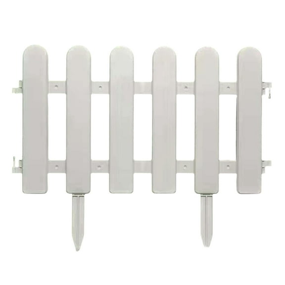 White Garden Fence, White Picket Fence, Elegant Plastic Picket Inserts Hedge, Decorative for Garden, Landscaping, Farms, 20*17 In