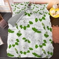 thumbnail image 1 of White Gardenia King Duvet Cover Beautiful Flowers Theme Bedding Set Teens Adults Floral Green Leaves Polyester Quilt Cover, 1 of 5