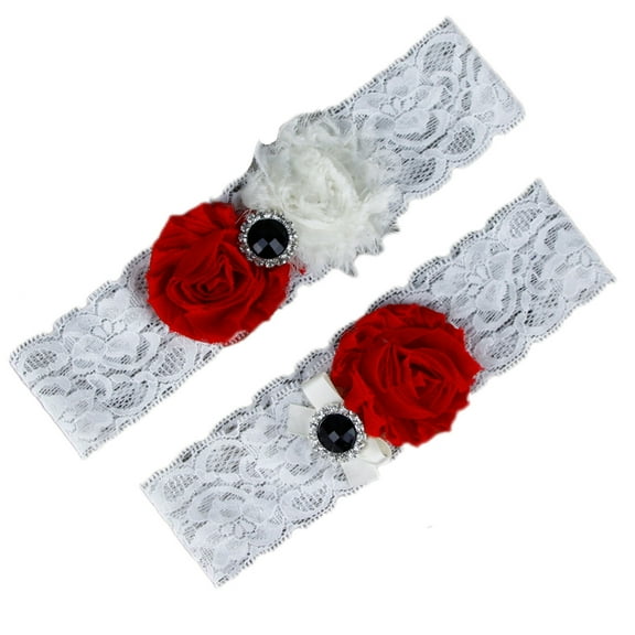 White Garters for Bride Wedding Garter Lace Bridal Garter Party Leg Thigh Garters for Women