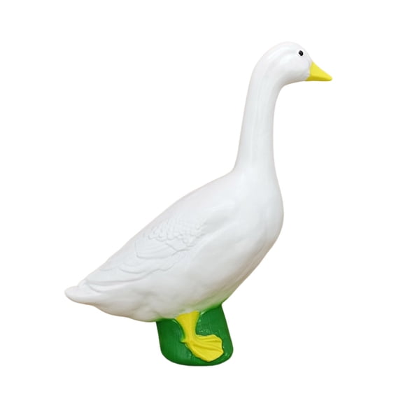 White Geese Resins Statue Weather Resistant Light weight Gooses Statue for Outdoor Garden Lawns Decoration