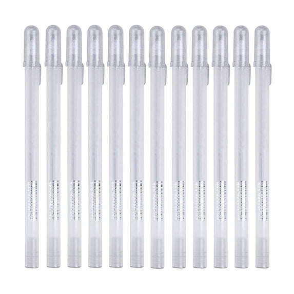 White Gel Pens Fine Point 0.8mm Tip for Art Drawing Illustration Sketching Waterproof Ink 12 Pack