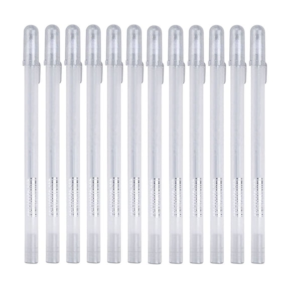 White Gel Pens Fine Point 0.8mm Tip for Art Drawing Illustration Sketching Waterproof Ink 12 Pack