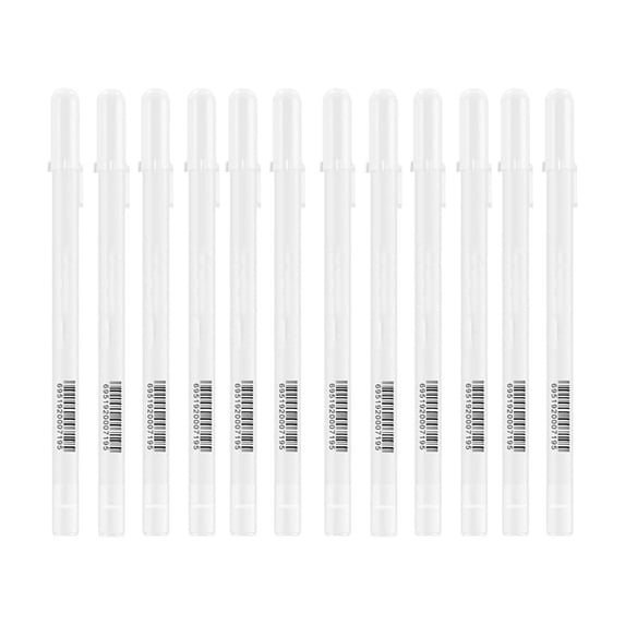 White Gel Pens Fine Point Tip, 0.7mm Gel Ink for Illustration & Drawing, 15ml
