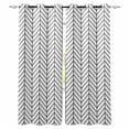 thumbnail image 1 of White Geometric Blackout Curtains 90 Inch Length 2 Panels Set for Living Room Bedroom, Modern Minimalism Black Striped Lines Privacy Window Treatment Thermal Insulated Black Out Drapes 52"x90", 1 of 8